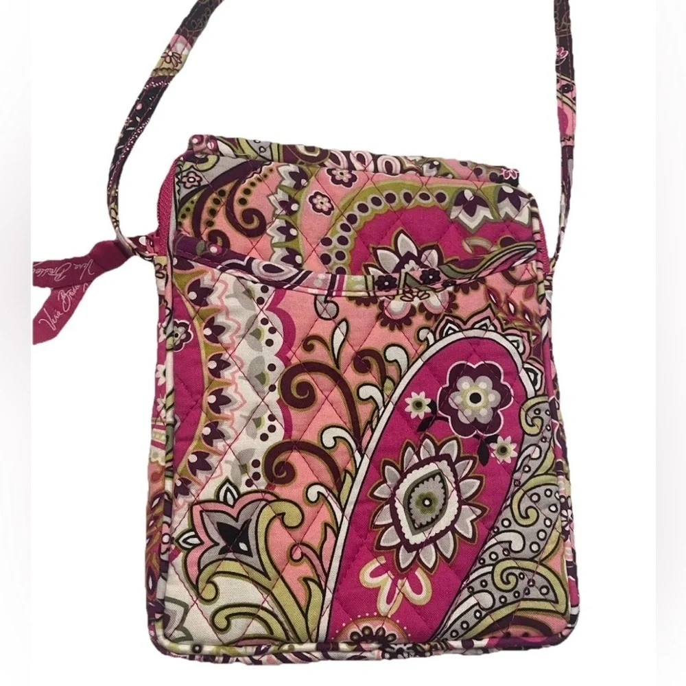 NWOT Vera Bradley Berry Paisley Crossbody bag Dark Pink Berry